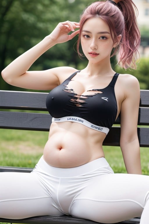 Orgasm, Faceless, Wearing White Sport Bra AI國產黃片