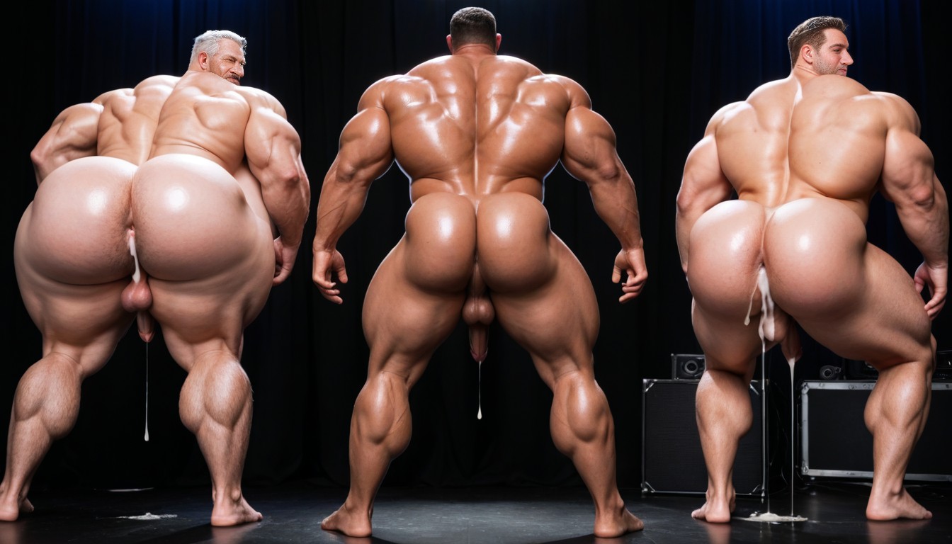 Big Pecs, Three Gay Men, Extremely Large Ass AI Gay Porn