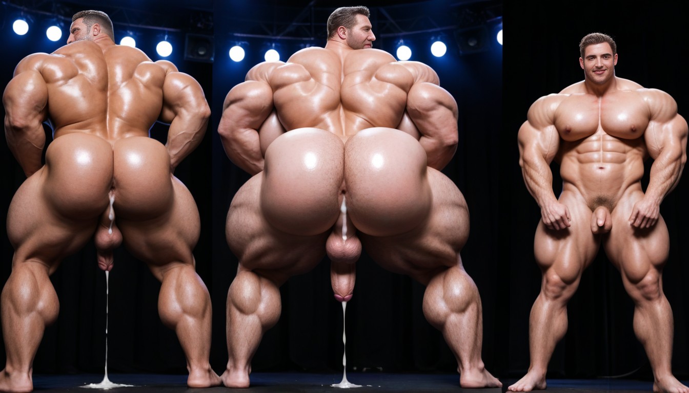 Standing, Rear View, Tanned Skin AI Gay Porn