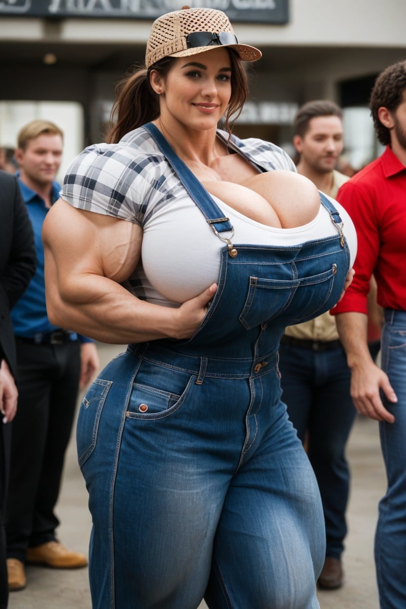 Hyper Huge Muscles, Mascara, Side View 쉬메일 AI 포르노