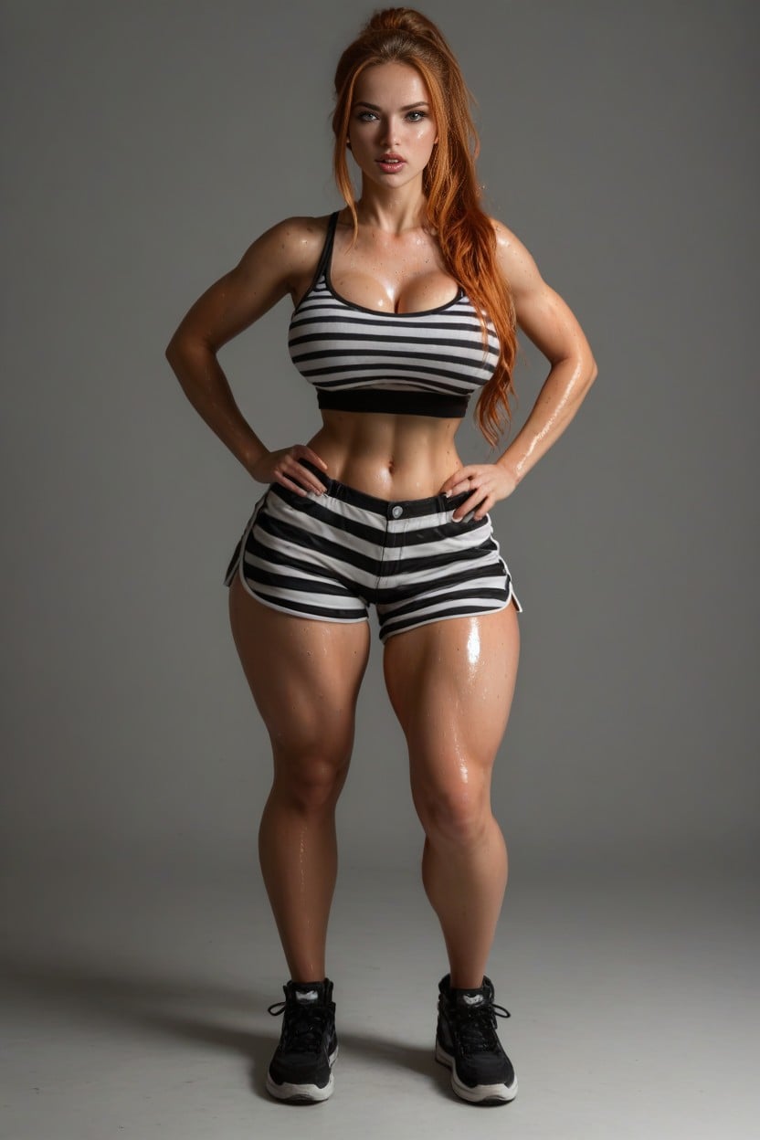 Hips, Exaggerated Wasp Waist, Heart Shaped Ass AIポルノ