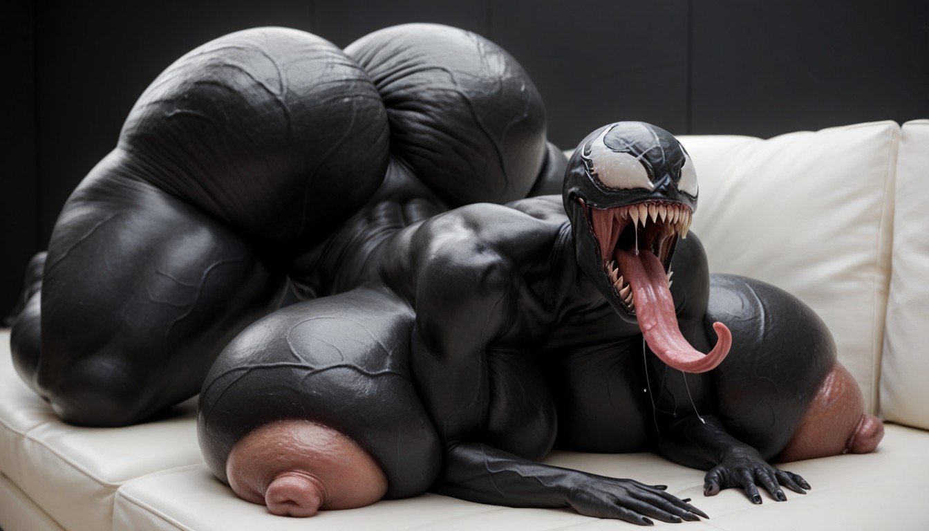 Long Tongue, Ultra High Details, Hyper Massive Spherical Breasts AI Porn