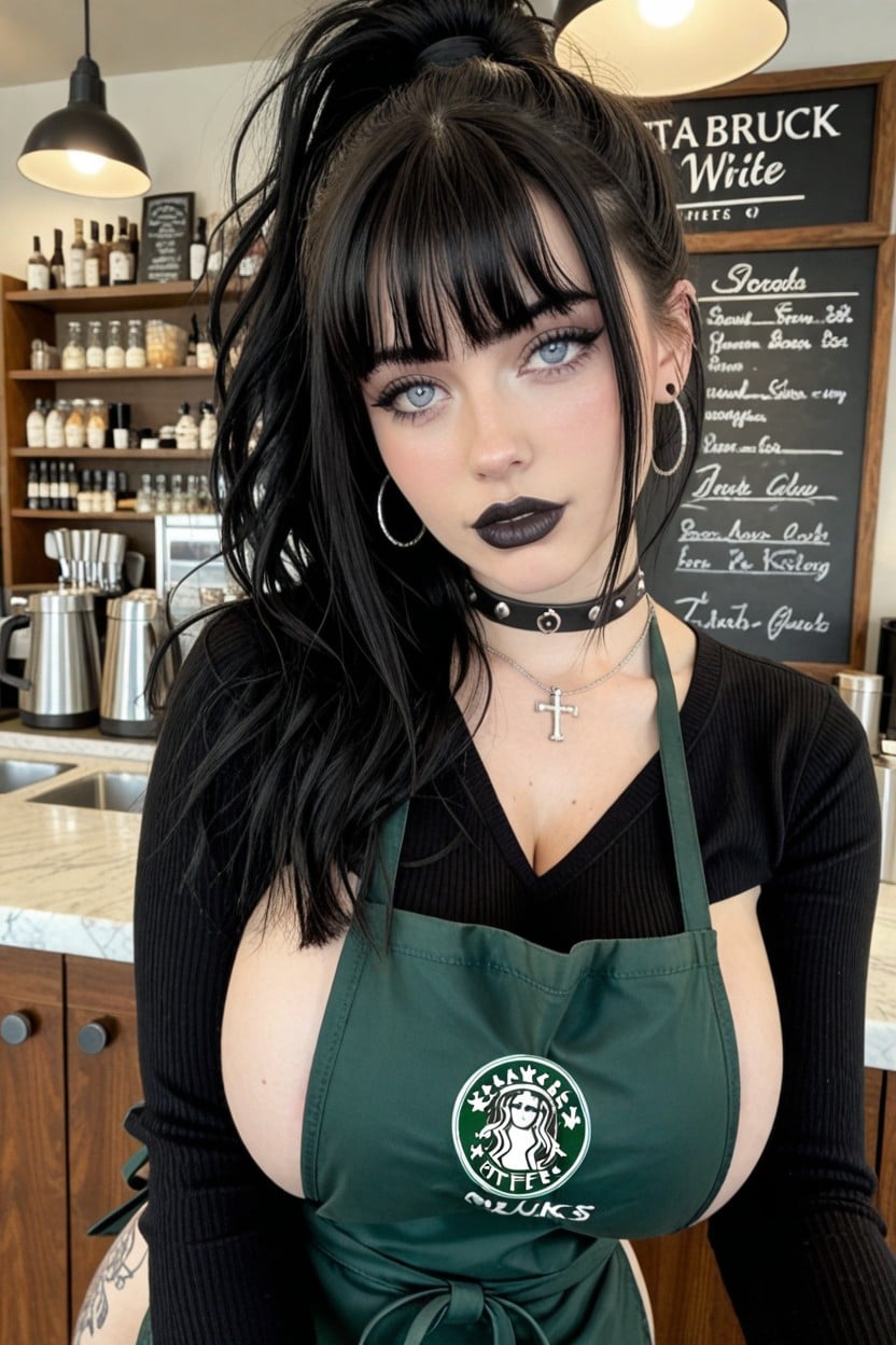 Black Sweater, Full Body, Gasping AI Porn