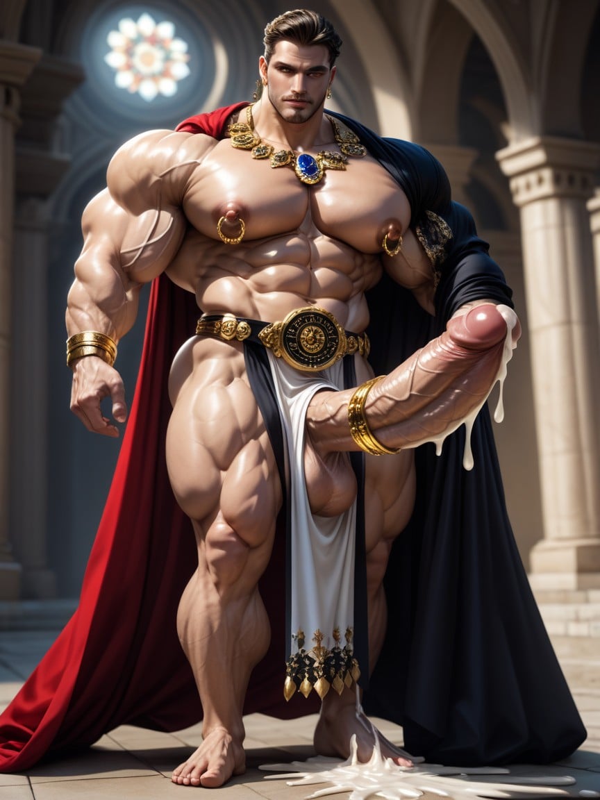 Hyper Cock, Impossibly Long Hyper Penis, Pumped Nipples AI Gay Porn