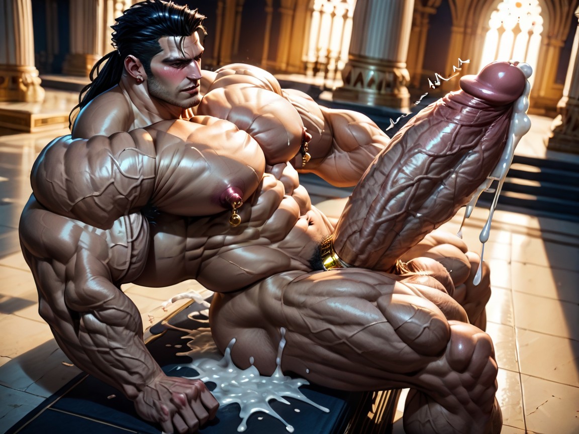 Naked, Pumped Nipples, Hyper Pecs AI Gay Porn