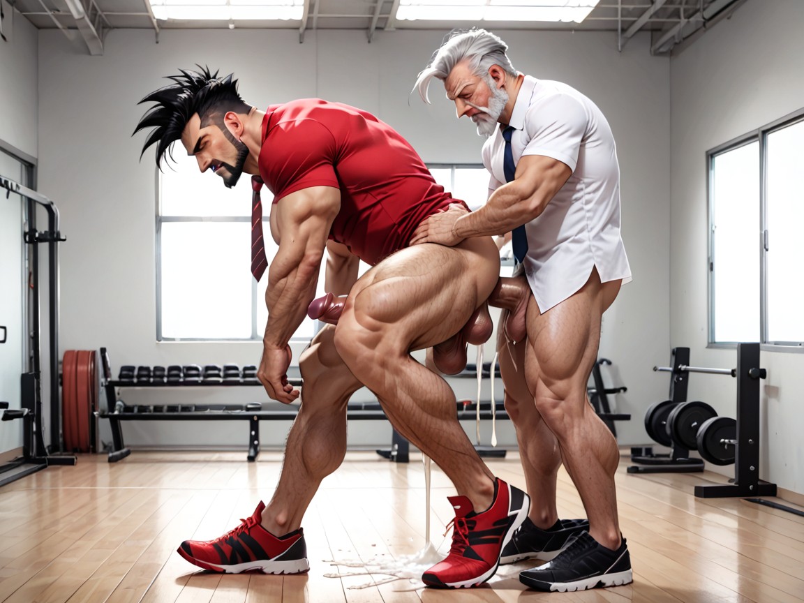 Old Fucking Yng, Gym, Fucking Hairless Yng Man AI Gay Porn