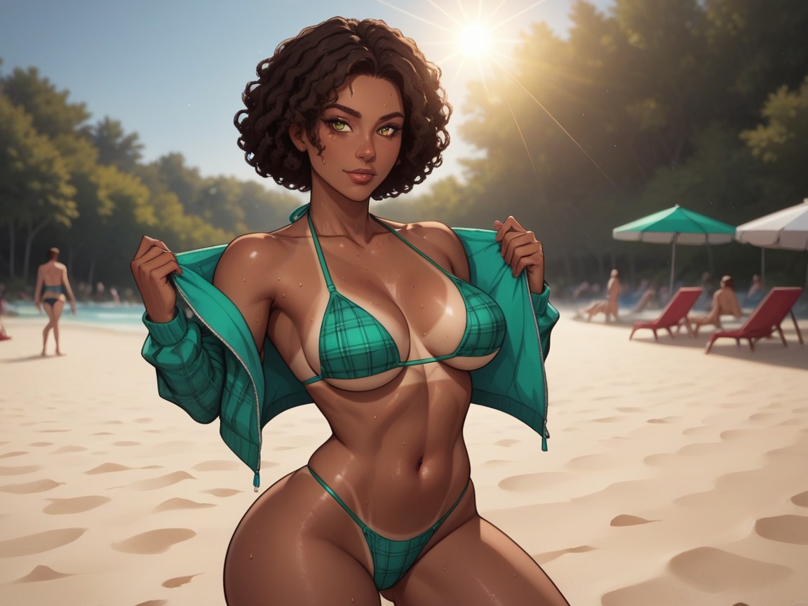 Rectangle Body Type, Sun Flare, Squared Thighs Hentai AI Porn