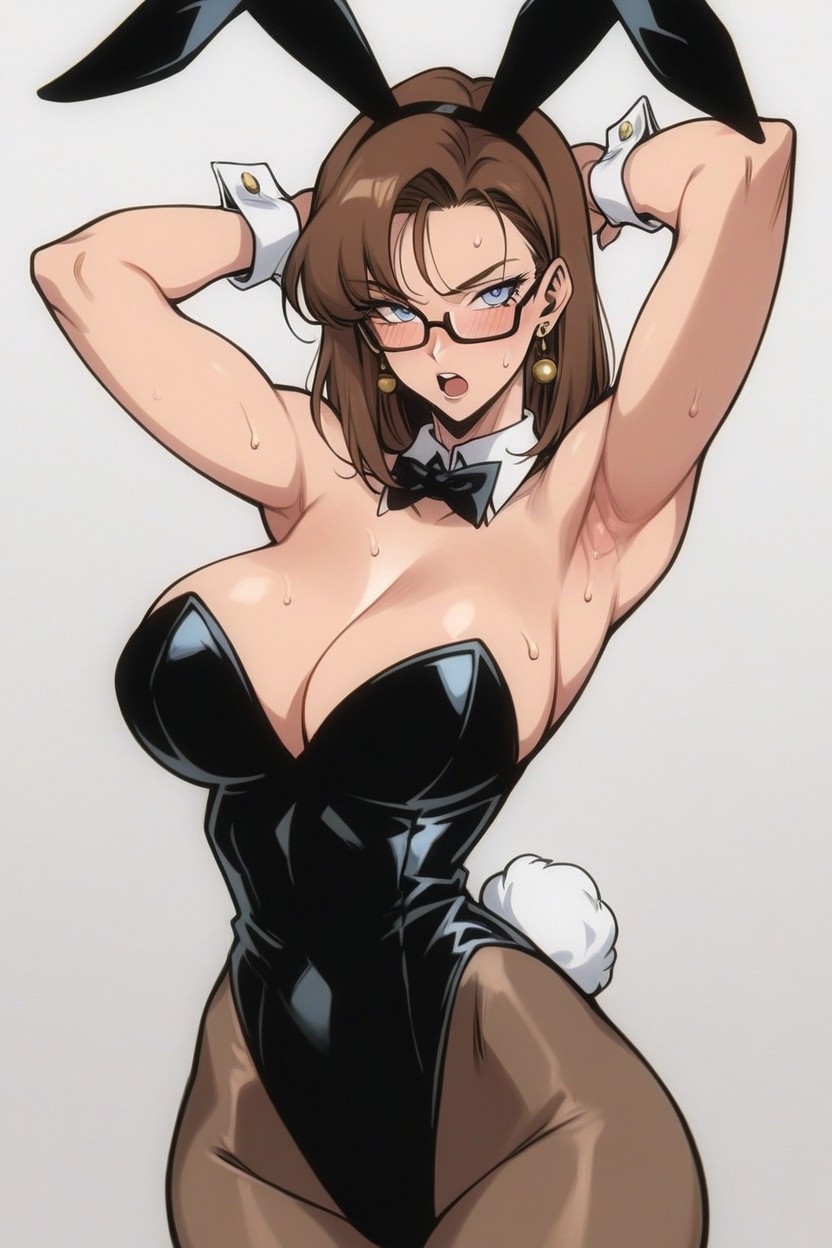 Front View, Cleavage, Large Breasts Hentai AI Porn