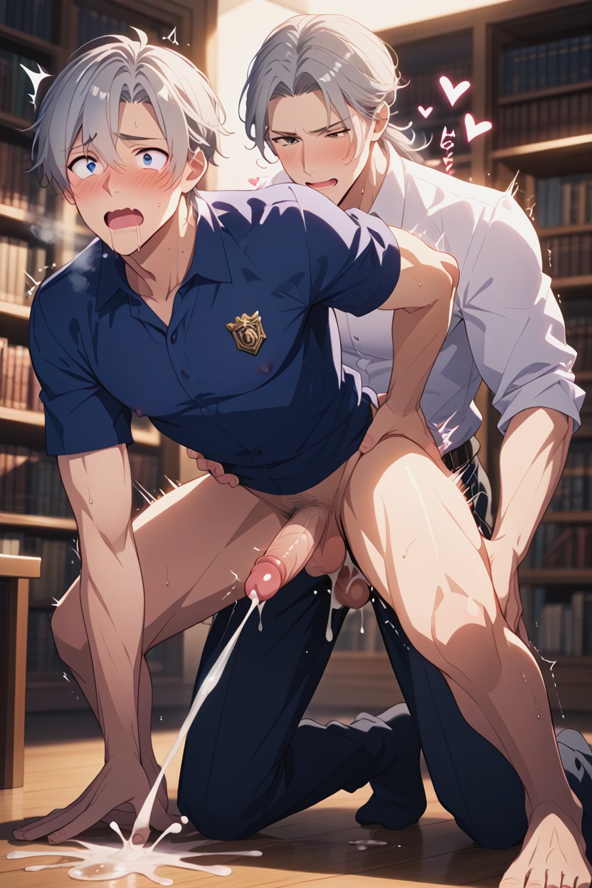 Motion Lines, Heart Effects, Wide View AI Gay Porn