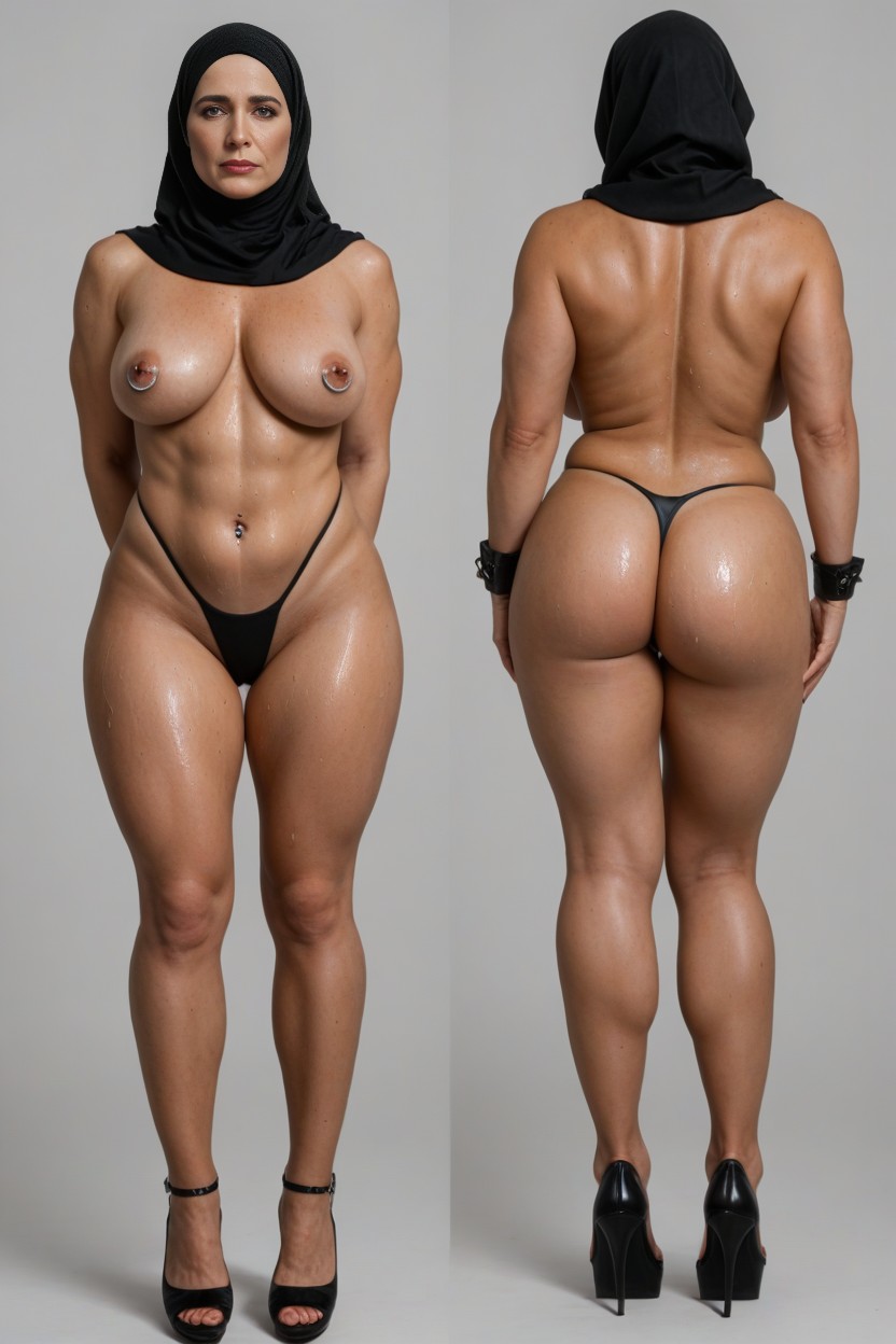 Flabby Skin, Southern European, Simple Background MILF AI Porn