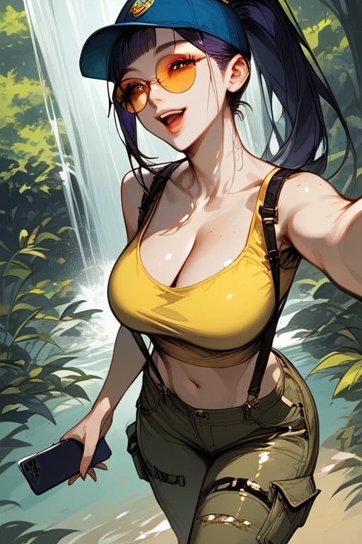 Selfie, Bangs Beside Her Face, 18+ Hentai AI Porn