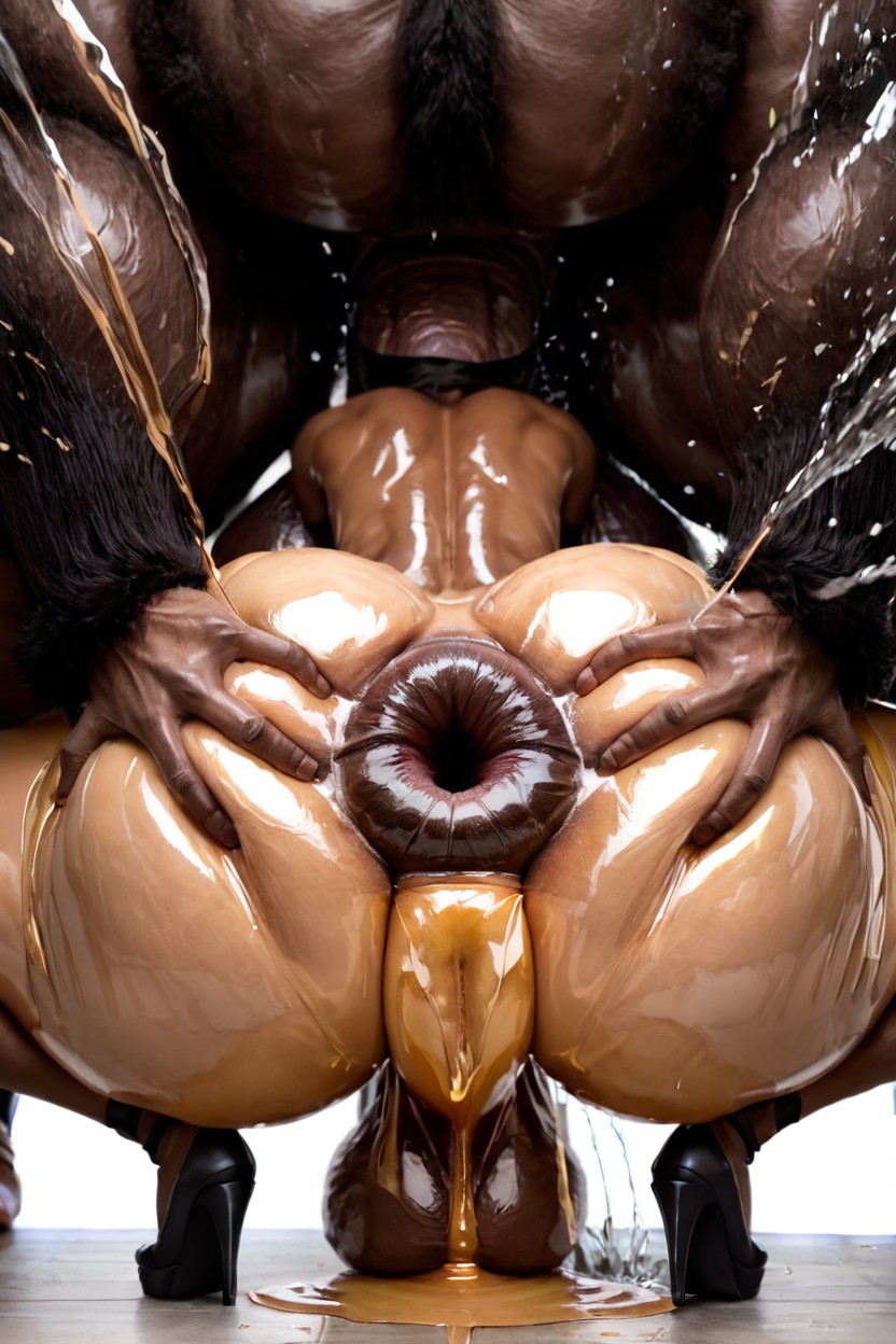 Bent Over, Translucent Bodysuit, Anal Doggystyle AI Porn