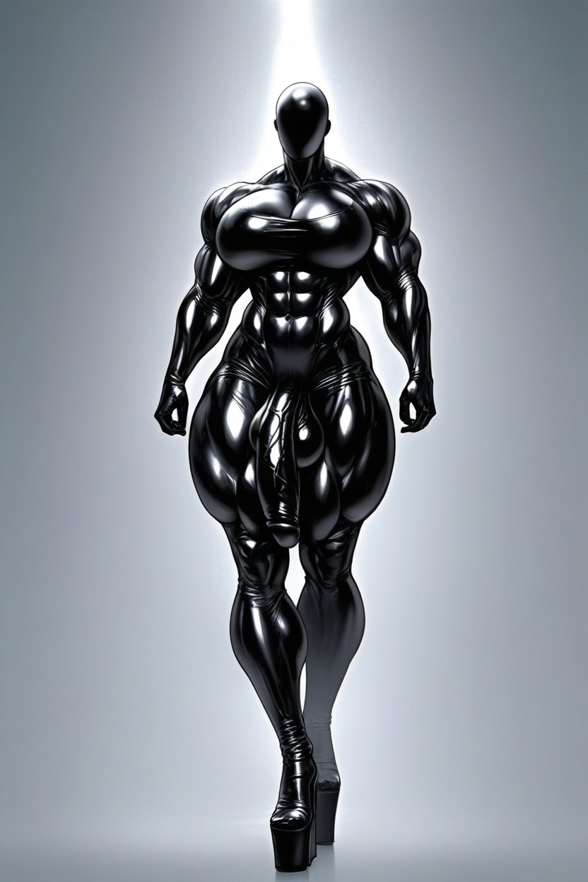 Shiny Skin, Naked, Gigantic Balls ニューハーフAIポルノ