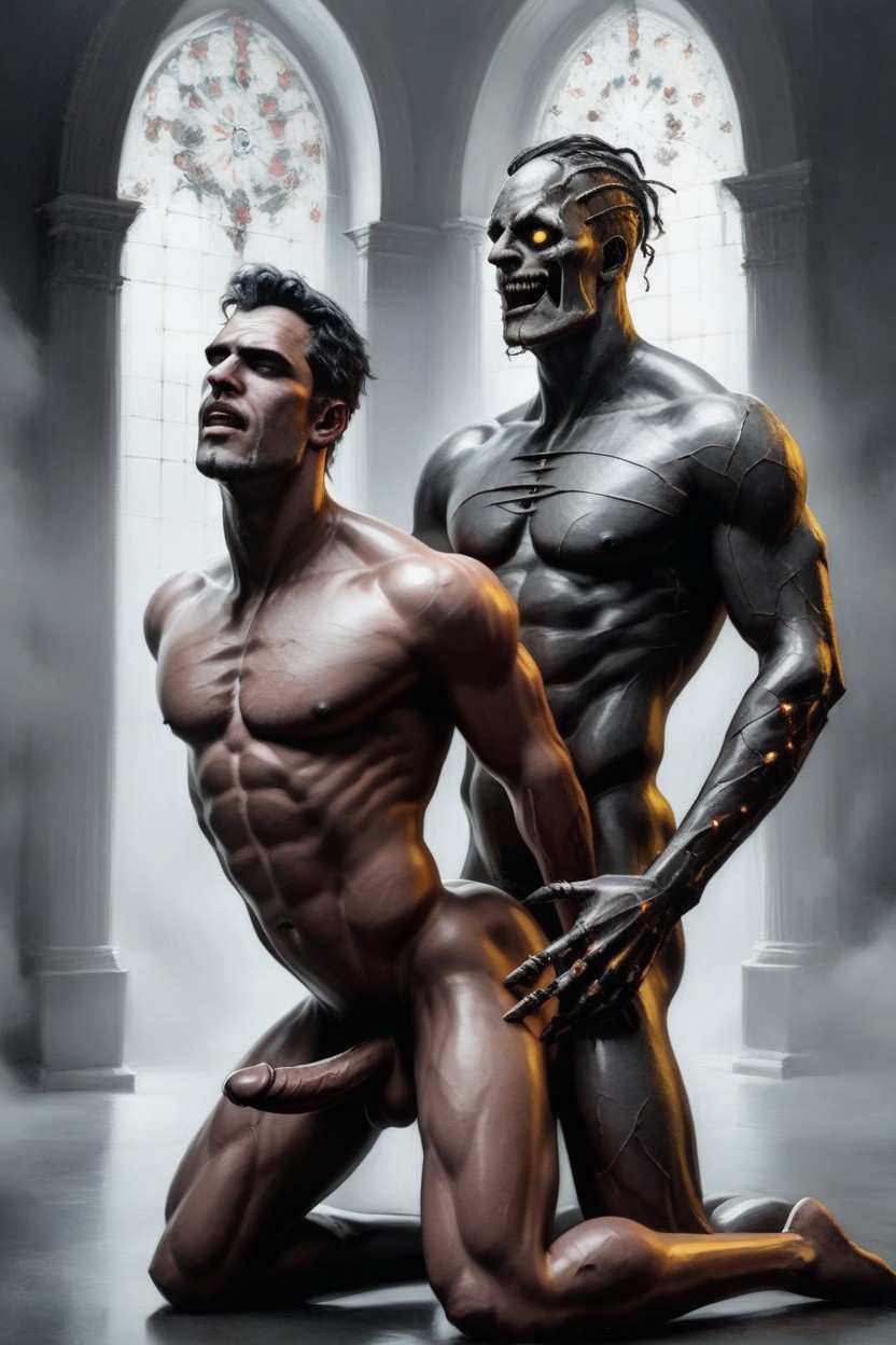 Fit, Doggie Style, Gothic Surreal Horror AI Gay Porn