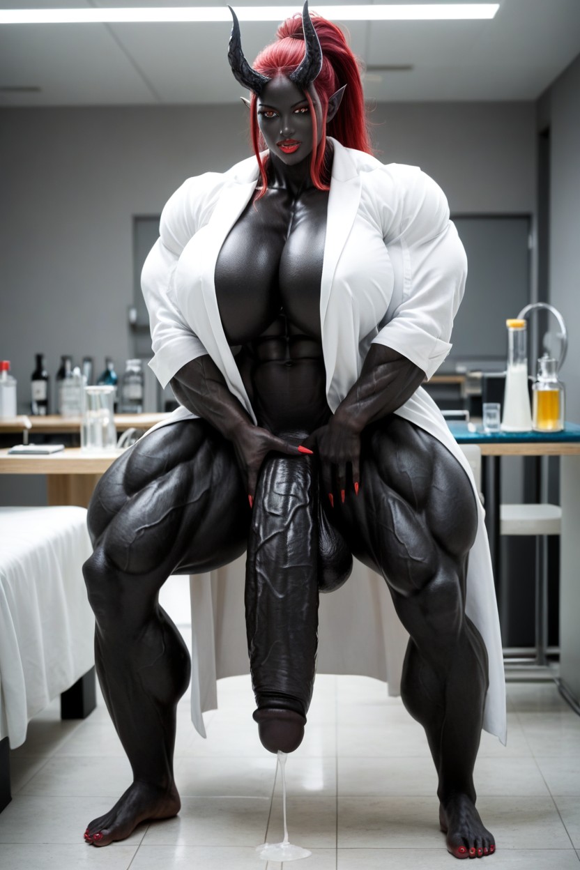 Gigantic Muscle Trapez, Giant Body, Venom Skin ニューハーフAIポルノ