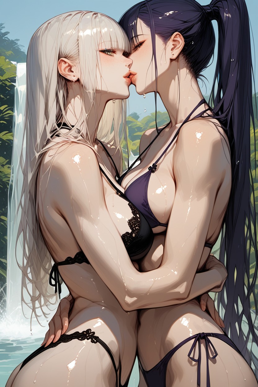 Rounded Breast, Lean Muscle, Wet Body Hentai AI Porn