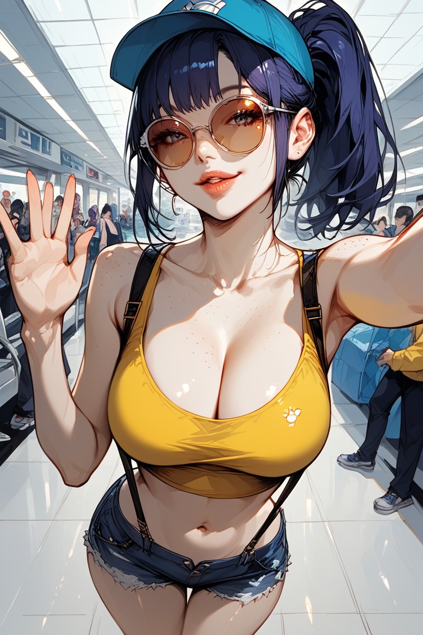 Thick Lips, Dawn, Blue Baseball Cap Hentai AI Porn
