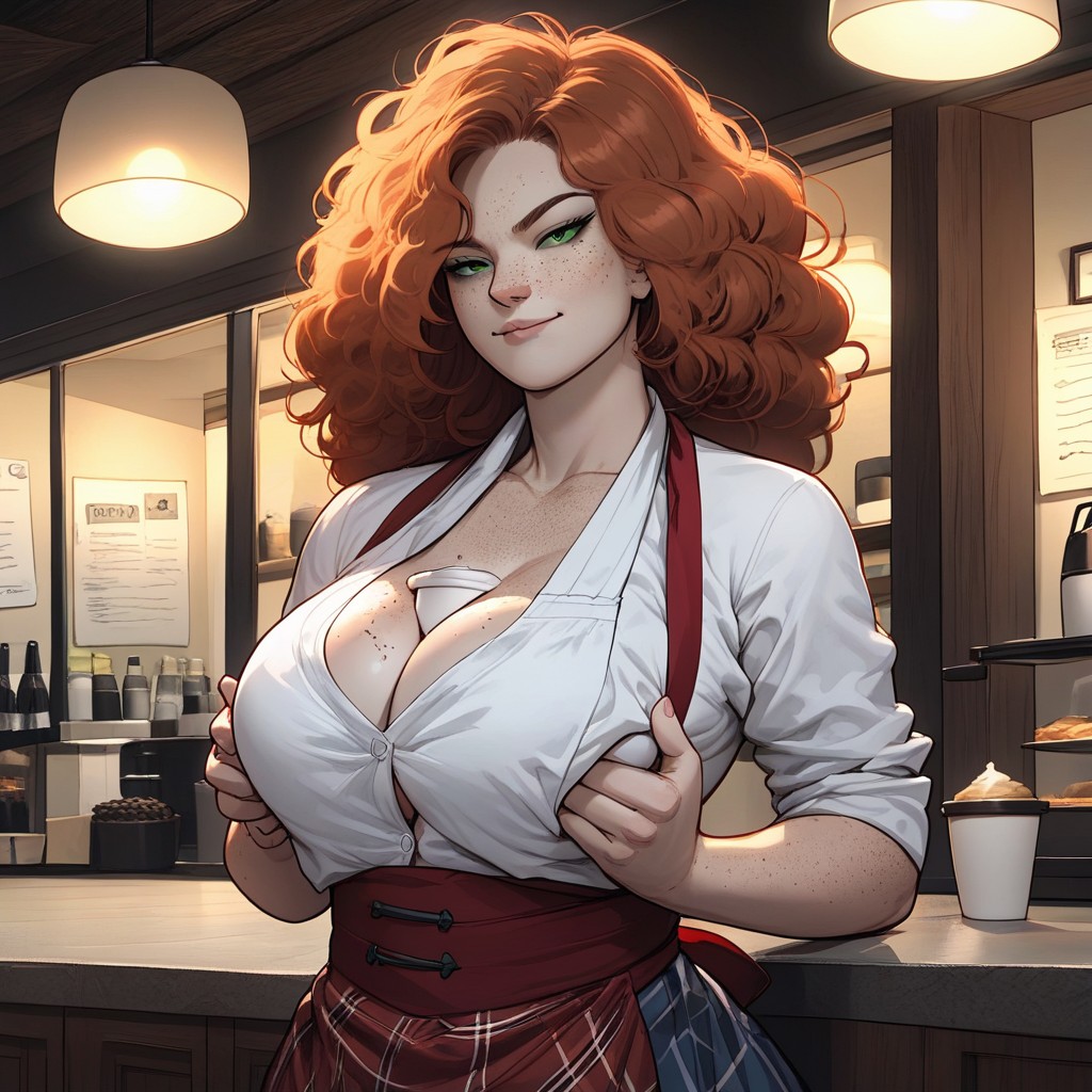 White Skin, Showing Ribs, Large Rounded Ass Hentai AI Porn