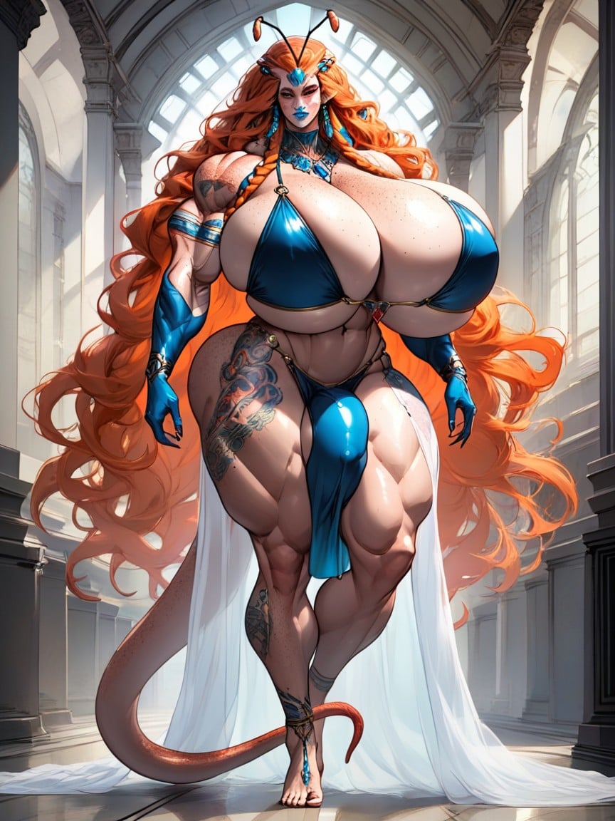 Full Jewelry, Huge Leg Muscles, Fully Clothed Travesti IA Pornô