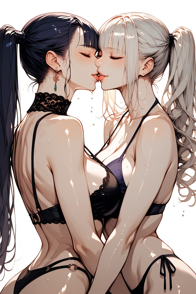 Extremely Beautiful, In Waterfall, Rounded Breast Hentai AI Porn