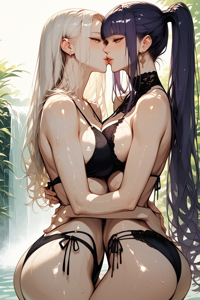 Rounded Breast, Embracing Each Other, Thick Lips Hentai AI Porn