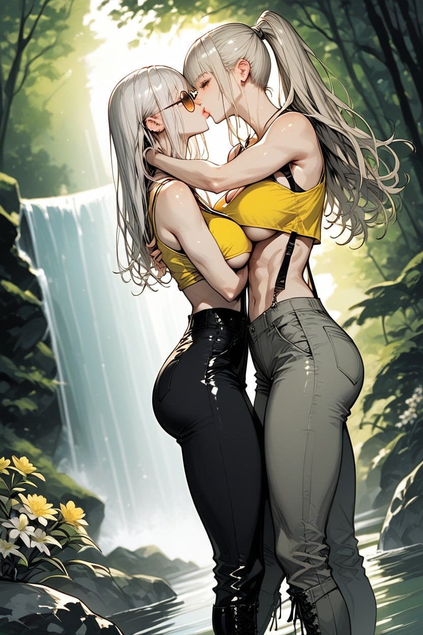 Cargo Pants, Black Rocks, Romantic Kiss Hentai AI Porn
