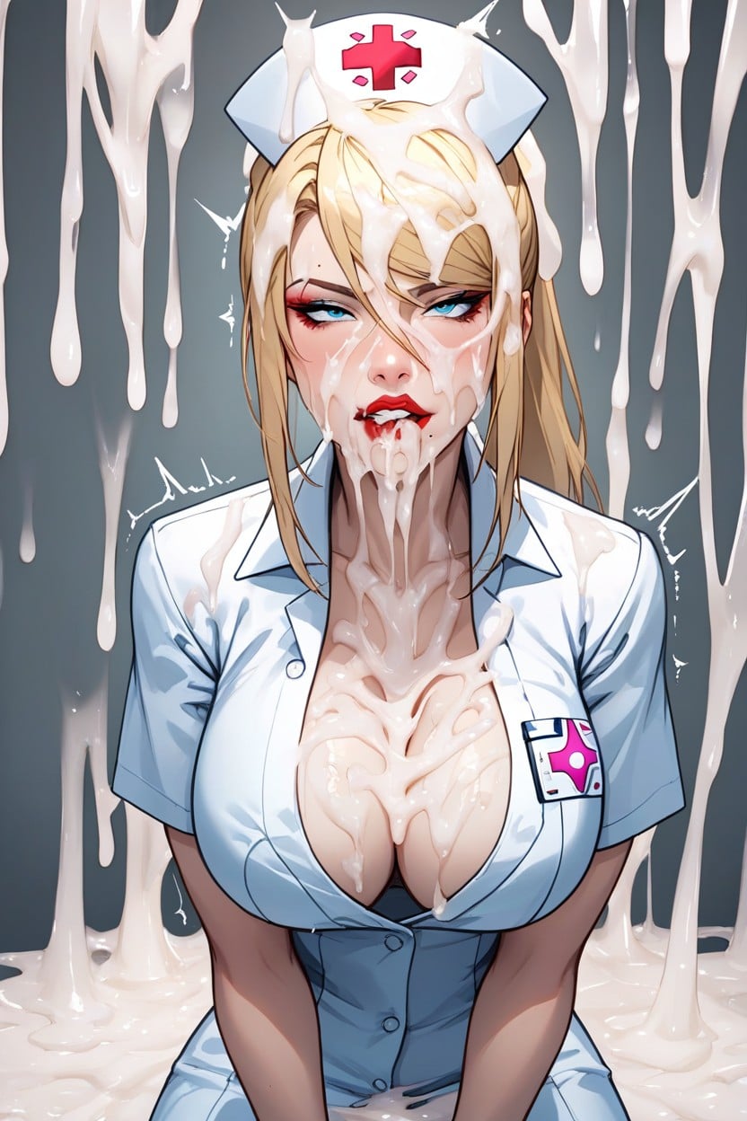 Eyelashes, Cum Leaking, Maximum Cum On Hair AI Porn