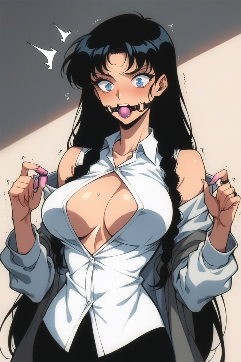 Electroshocks, Front View, Blue Eyes Hentai AI Porn