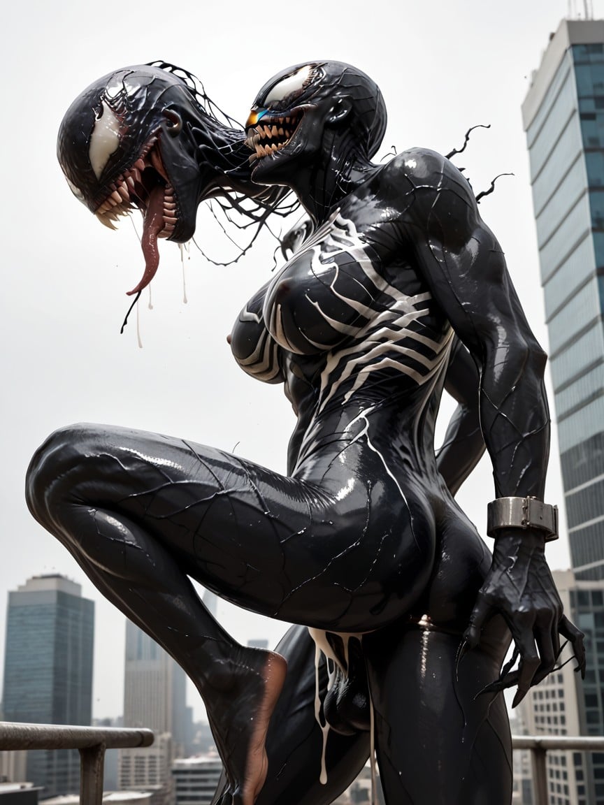 Black Symbiote, Female Venom, Extreme Creampie AI Porn