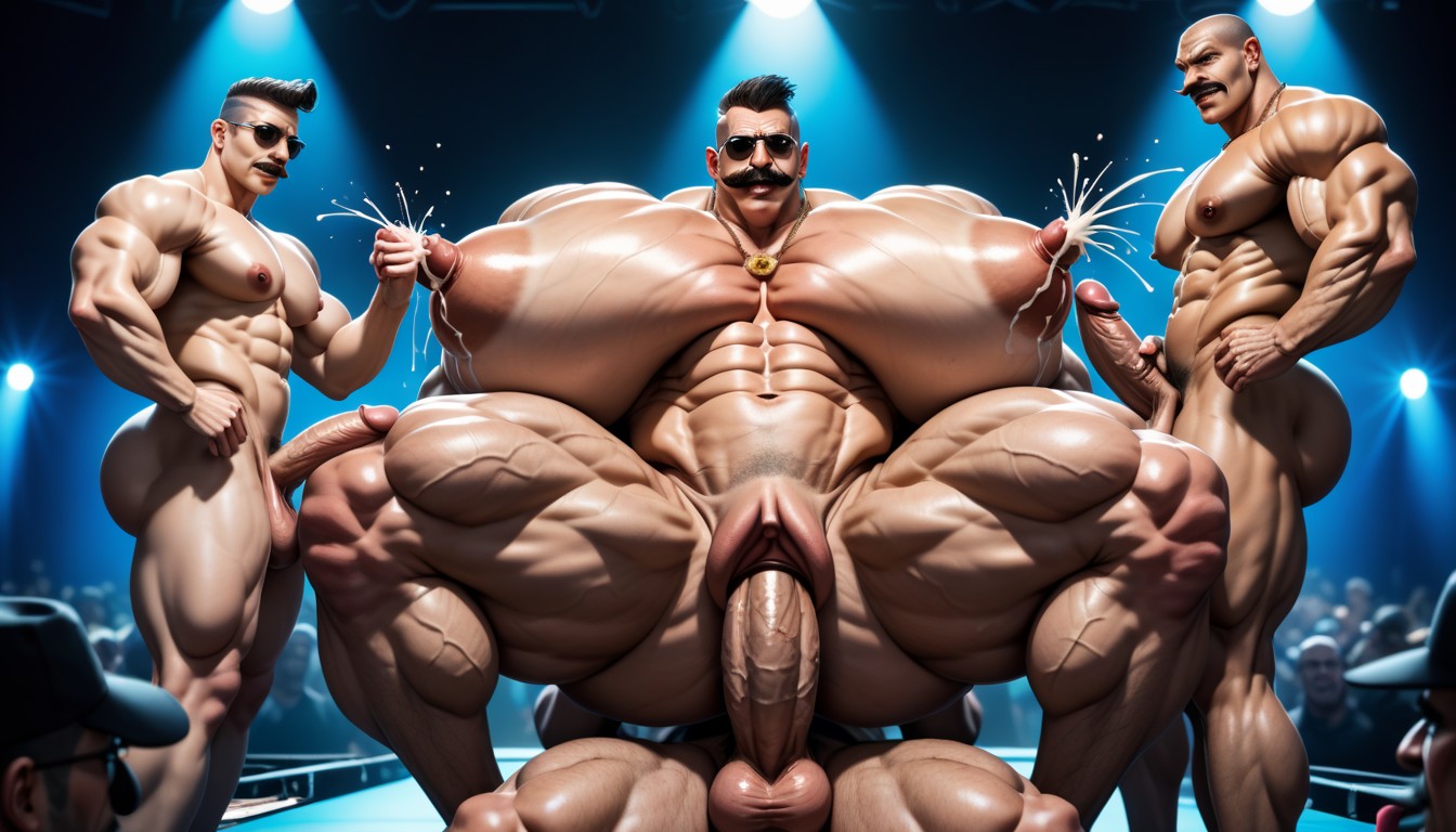 Extremely Large Ass, Full Body, Hyper Bulky AI Gay Porn