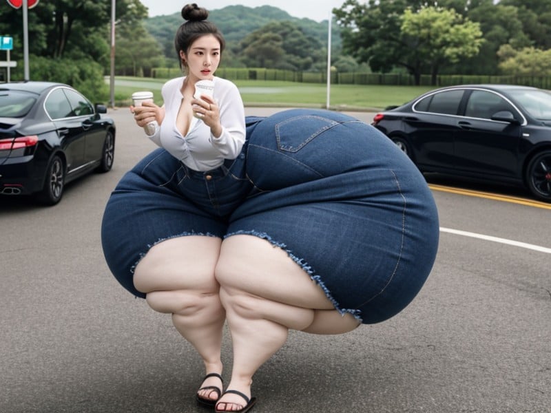 Big Feet, Asian, Extreme Wide Hips AI Porn