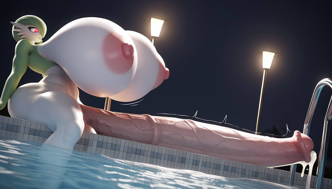 Distant View, Penis Reaching Wall, Wide Eyes Furry AI Porn