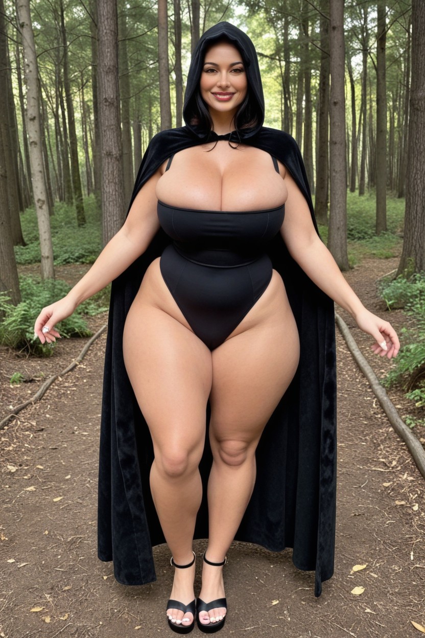 Extremely Thick Thighs, Bbw, French AI Porn