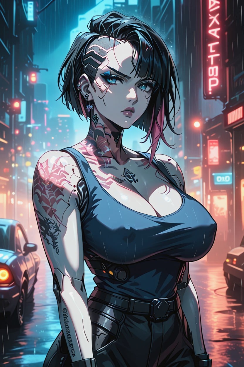 Android, Perfect Natural Huge Breasts, 18+ Hentai AI Porn