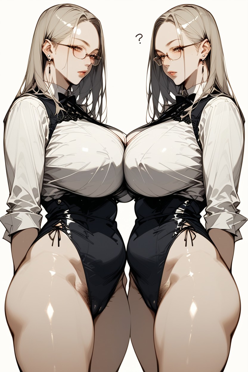 Neatly Styled Hair, Seductive, Cameltoe Hentai AI Porn