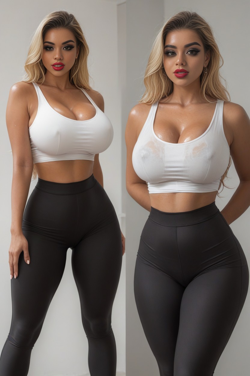 Yoga Pants, Wide Waist, Huge Round Ass AI Porn