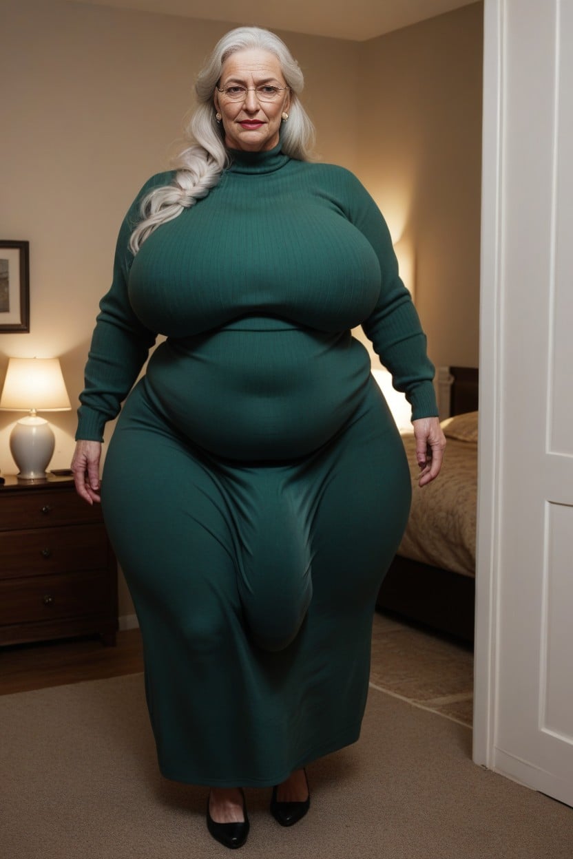Gorgeous, Long Sweater Dress, Chubby AI Porn