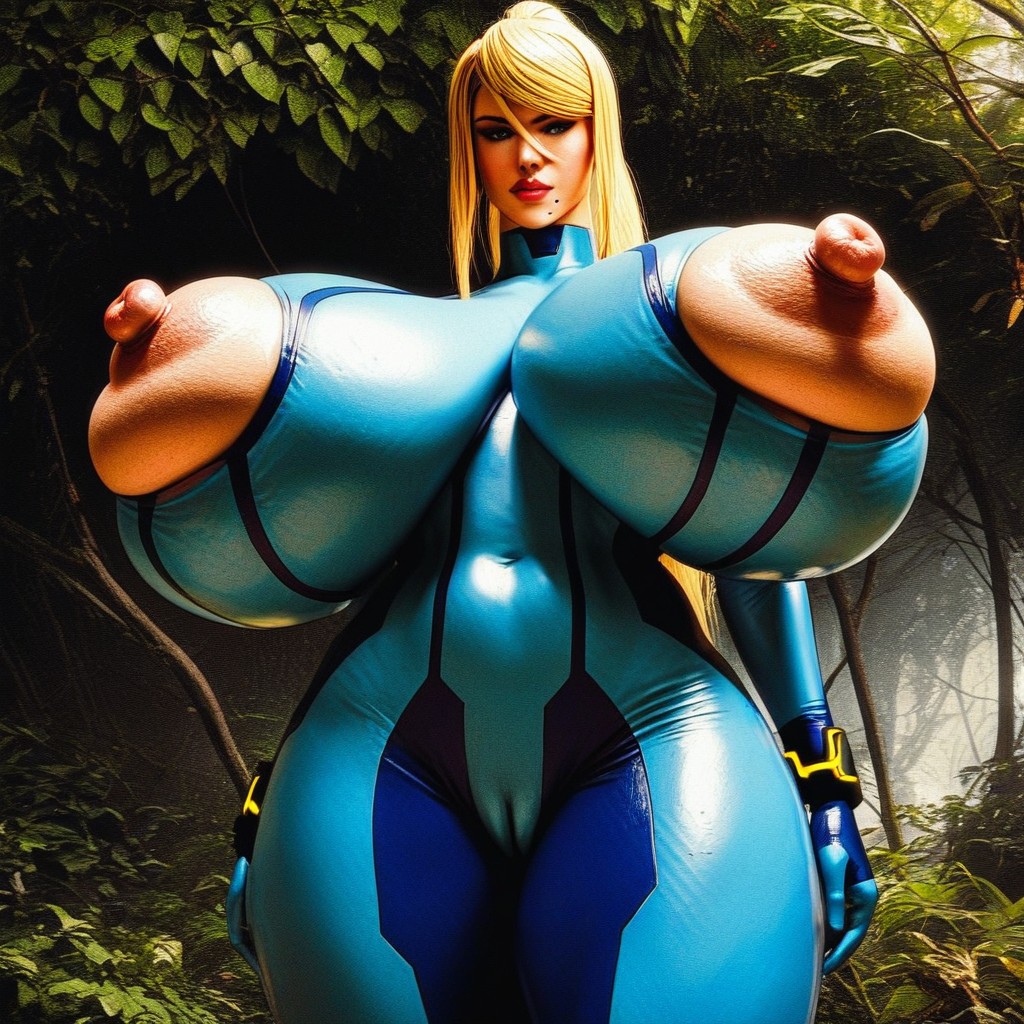 Long Erect Nipples, Jungle, Enlarged Nipples AI Porn