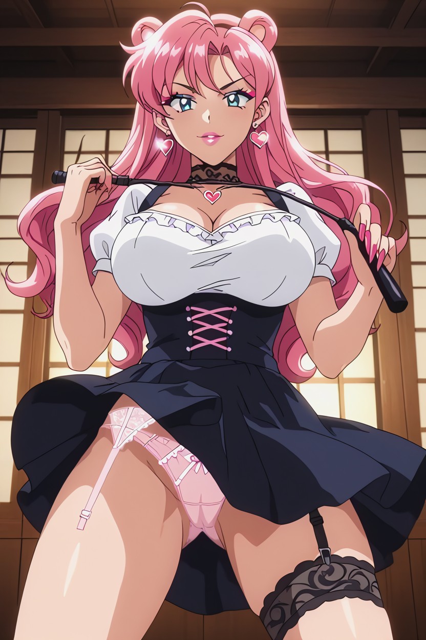 Black Cross Earrings, Lace Choker With Heart Pendant, High Kick Hentai AI Porn