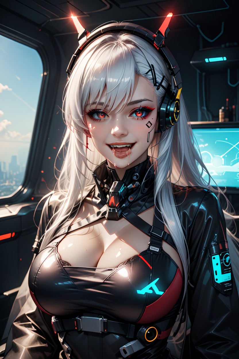 Big Collar, Big Bowtie, Cyber Implants Hentai AI Porn