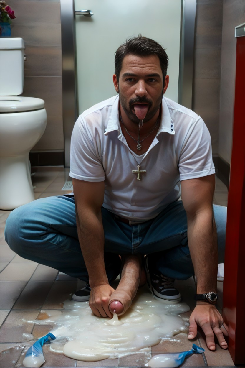 Pulling On Foreskin, Piles Of Cum, Zoom In On Foreskin AI Gay Porn