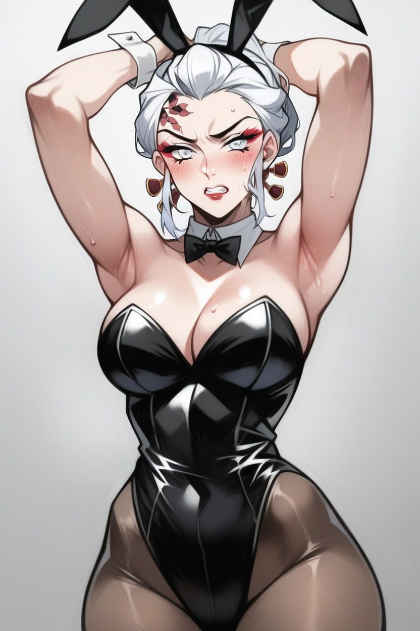 Standing, Blushing, Shy Expression Hentai AI Porn