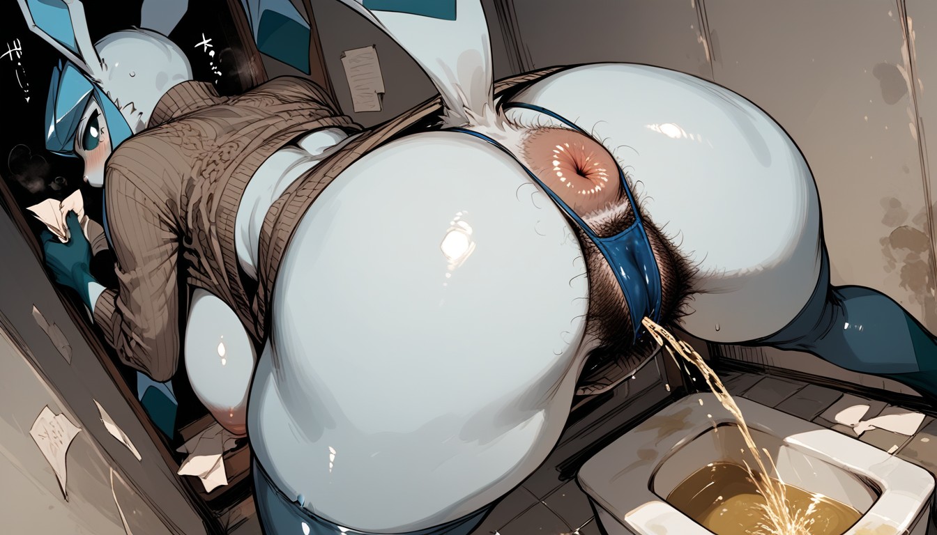 Bottom Up, Wet Body, Puffy Anus Furry AI Porn