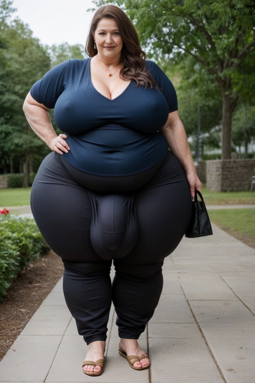 Futanari, Futunari, Dark Blue Loose Fitted Sleeve Shirt AI Porn