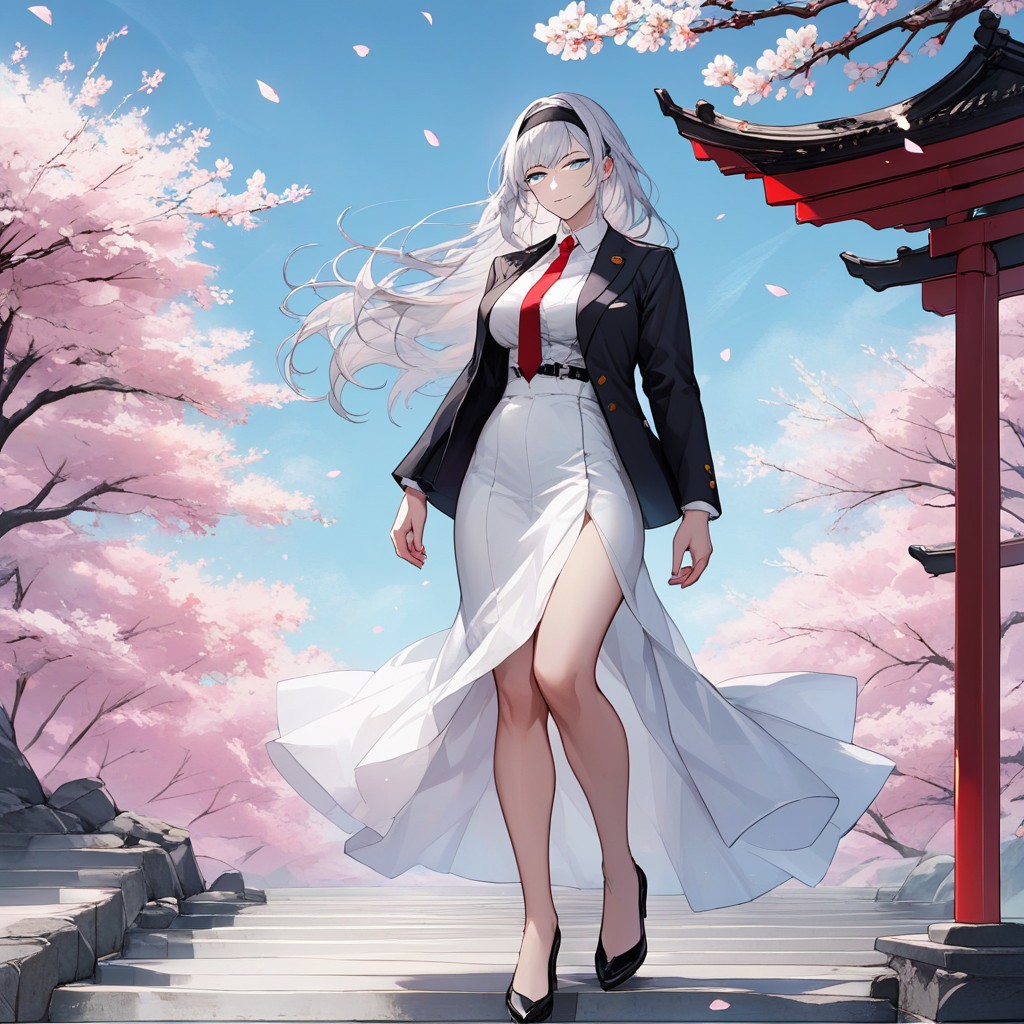 White Shirt, Detailed, Thick Thighs Hentai AI Porn