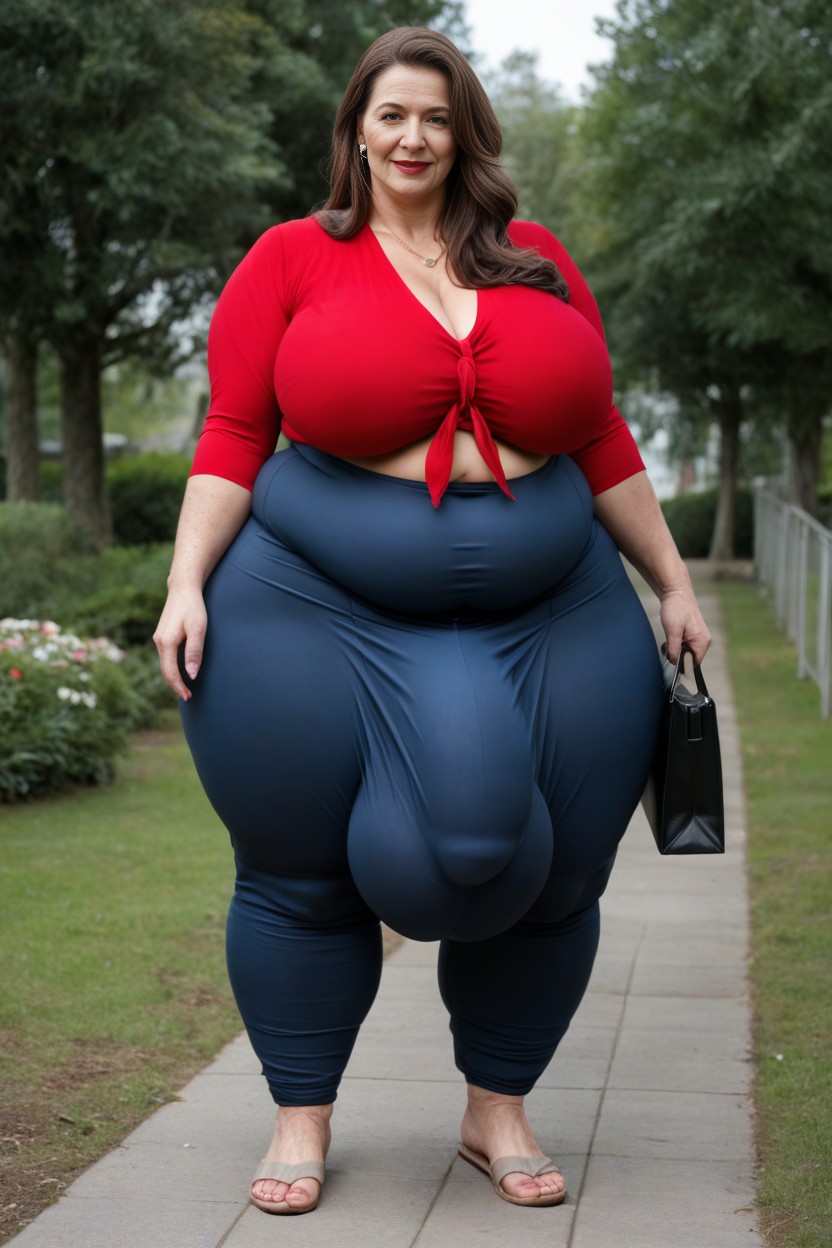 Hairy Bushy Thighs Like A Sasquatch, 60+, Gigantic Saggy Breast AI Porn