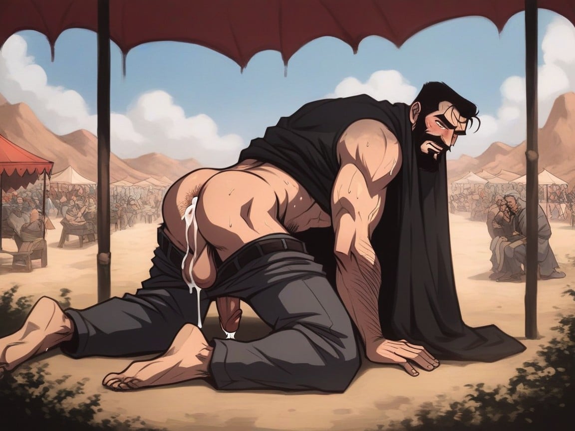 Deep Penetration, Full Body, His Smooth Body Contrasting With The Older Mans Thick Fur And Heavy Muscles AI Gay Porn