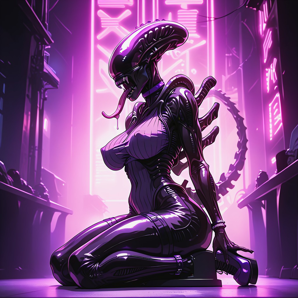Round Breasts, Fangs, Elongated Body Furry AI Porn