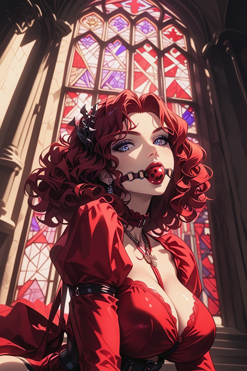 Breast Expansion, Castle Bedroom, Open Door Hentai AI Porn