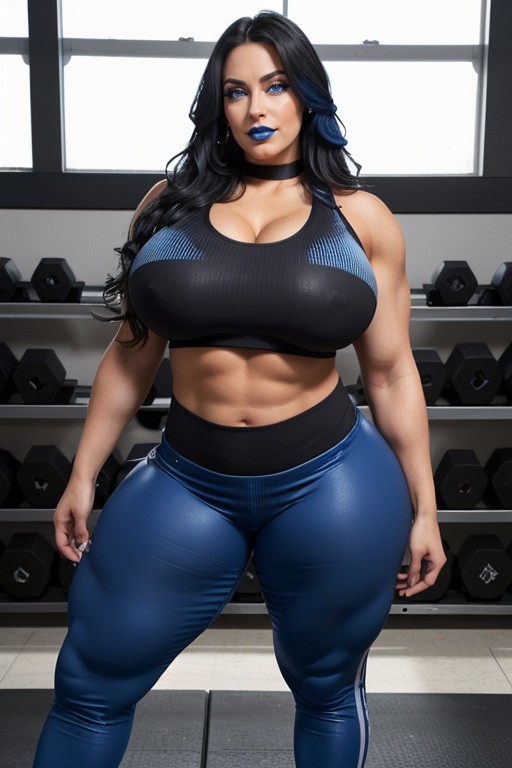 Eight Feet Tall, Extremely Long Legs, Hyper Gigantic Massive Muscles Woman Porno IA